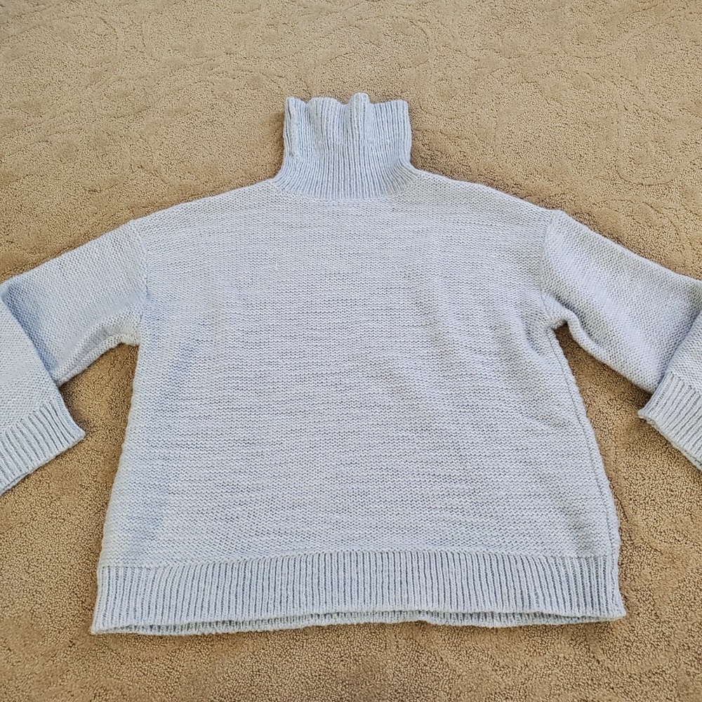 Haven Well Within medium Cozy Light Blue Turtleneck Sweater